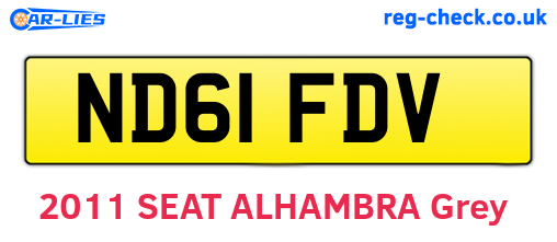 ND61FDV are the vehicle registration plates.