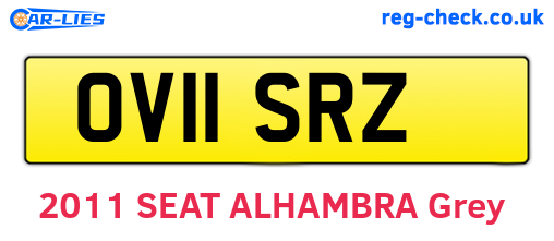 OV11SRZ are the vehicle registration plates.