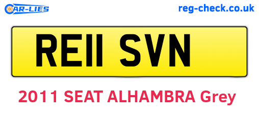 RE11SVN are the vehicle registration plates.