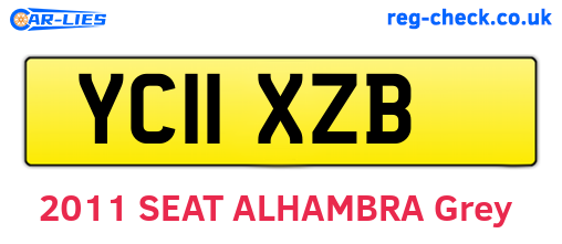 YC11XZB are the vehicle registration plates.