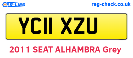 YC11XZU are the vehicle registration plates.
