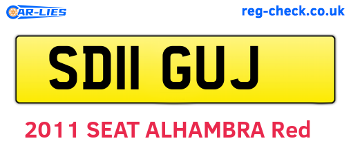 SD11GUJ are the vehicle registration plates.