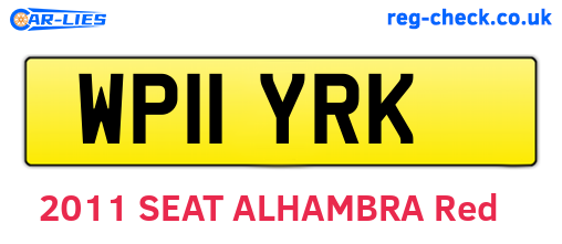 WP11YRK are the vehicle registration plates.