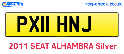 PX11HNJ are the vehicle registration plates.