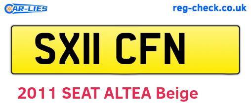 SX11CFN are the vehicle registration plates.