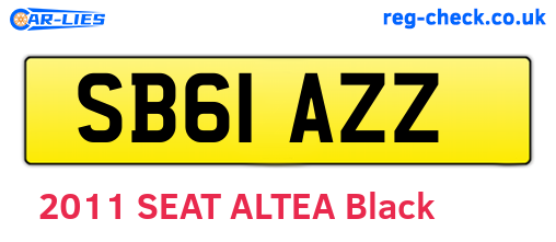 SB61AZZ are the vehicle registration plates.