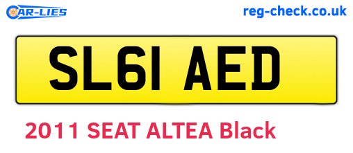 SL61AED are the vehicle registration plates.