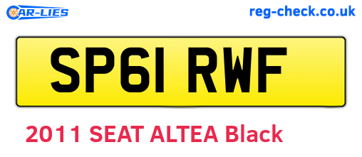 SP61RWF are the vehicle registration plates.