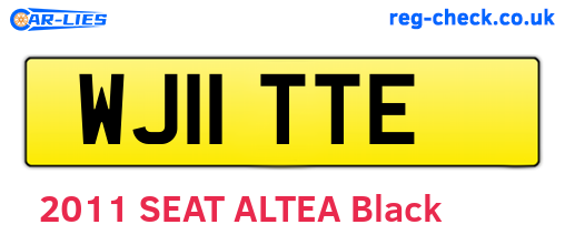 WJ11TTE are the vehicle registration plates.
