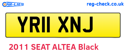 YR11XNJ are the vehicle registration plates.