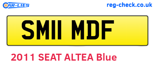 SM11MDF are the vehicle registration plates.