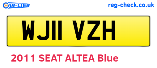 WJ11VZH are the vehicle registration plates.