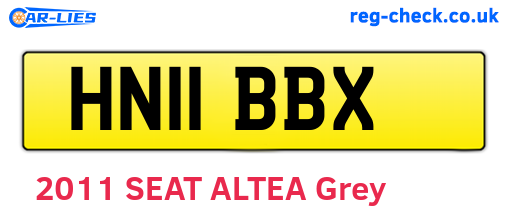 HN11BBX are the vehicle registration plates.