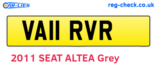 VA11RVR are the vehicle registration plates.