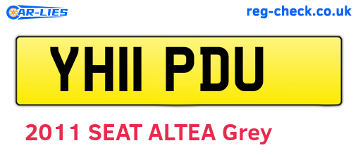 YH11PDU are the vehicle registration plates.