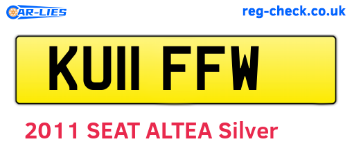 KU11FFW are the vehicle registration plates.