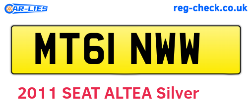 MT61NWW are the vehicle registration plates.