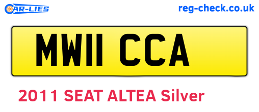 MW11CCA are the vehicle registration plates.
