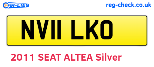 NV11LKO are the vehicle registration plates.
