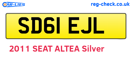 SD61EJL are the vehicle registration plates.