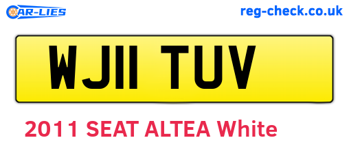 WJ11TUV are the vehicle registration plates.