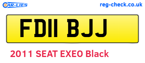 FD11BJJ are the vehicle registration plates.