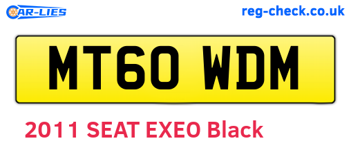MT60WDM are the vehicle registration plates.