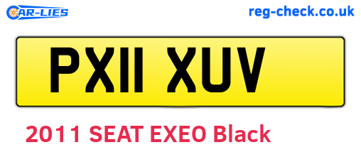 PX11XUV are the vehicle registration plates.