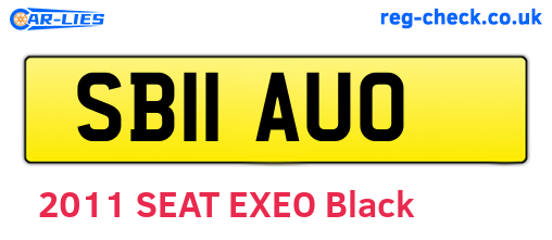 SB11AUO are the vehicle registration plates.