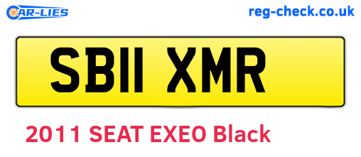 SB11XMR are the vehicle registration plates.