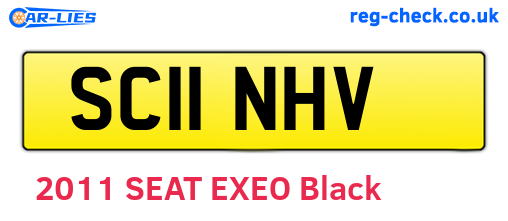 SC11NHV are the vehicle registration plates.