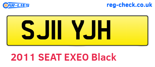 SJ11YJH are the vehicle registration plates.