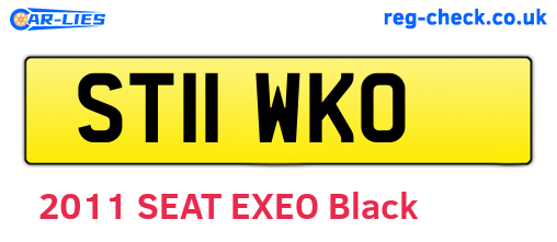 ST11WKO are the vehicle registration plates.