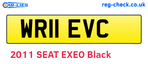 WR11EVC are the vehicle registration plates.