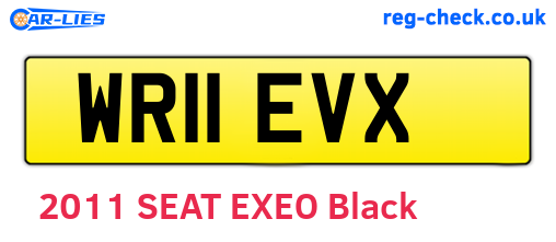 WR11EVX are the vehicle registration plates.