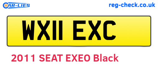 WX11EXC are the vehicle registration plates.