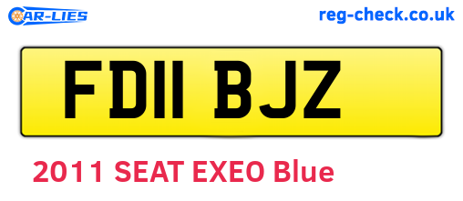 FD11BJZ are the vehicle registration plates.