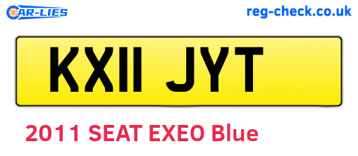 KX11JYT are the vehicle registration plates.
