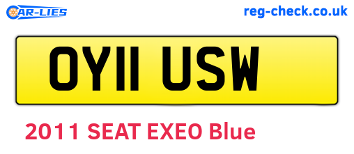 OY11USW are the vehicle registration plates.