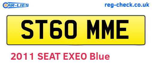 ST60MME are the vehicle registration plates.