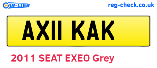 AX11KAK are the vehicle registration plates.
