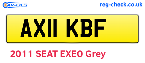 AX11KBF are the vehicle registration plates.