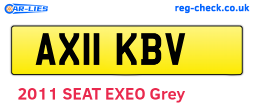 AX11KBV are the vehicle registration plates.