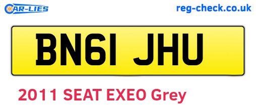 BN61JHU are the vehicle registration plates.