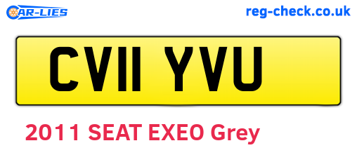 CV11YVU are the vehicle registration plates.