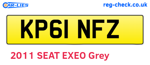KP61NFZ are the vehicle registration plates.