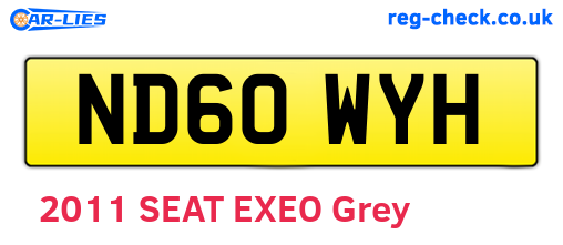 ND60WYH are the vehicle registration plates.