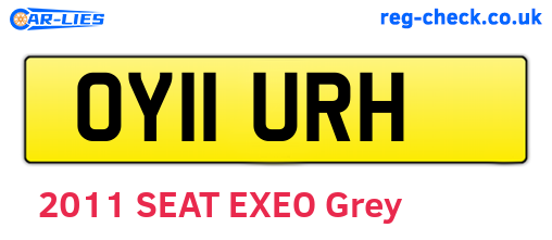 OY11URH are the vehicle registration plates.