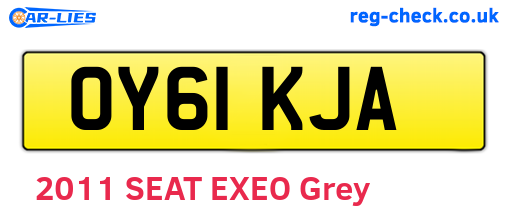 OY61KJA are the vehicle registration plates.
