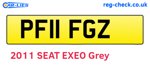 PF11FGZ are the vehicle registration plates.